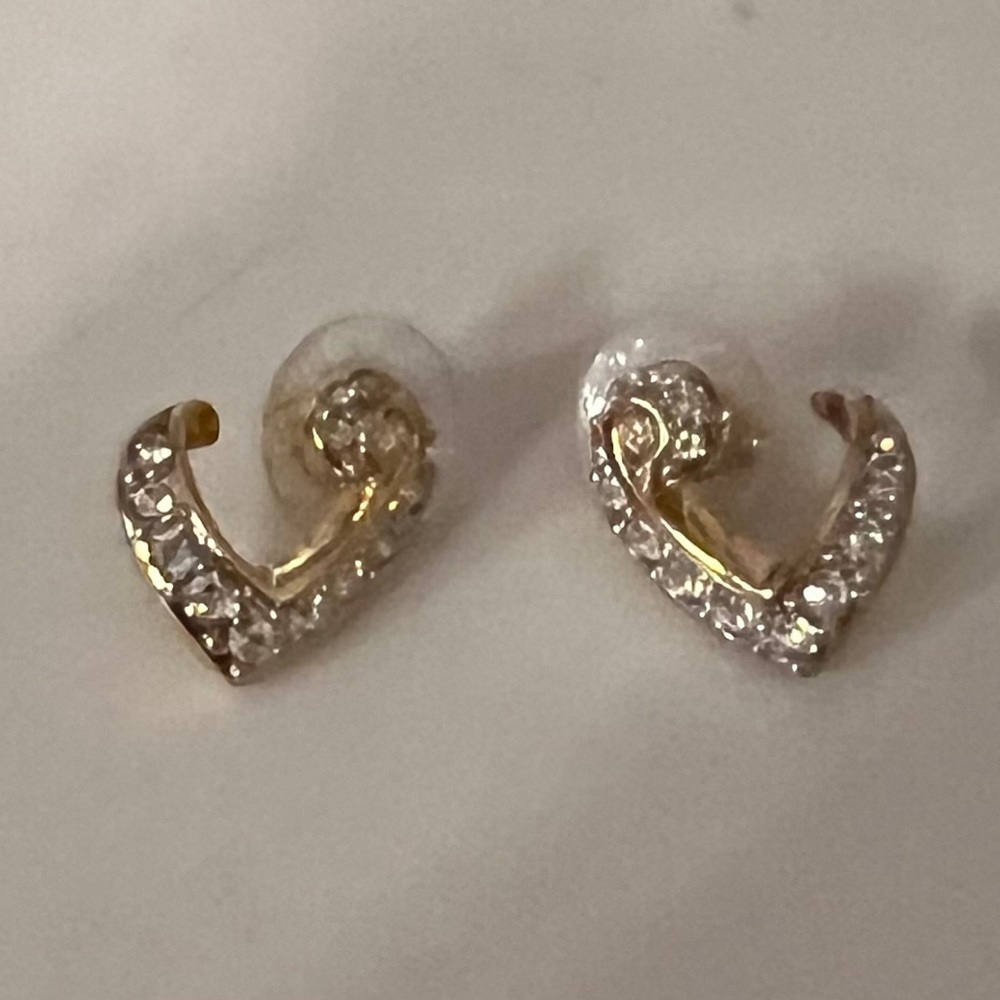 Swarovski Gold and Silver Swirl Earrings